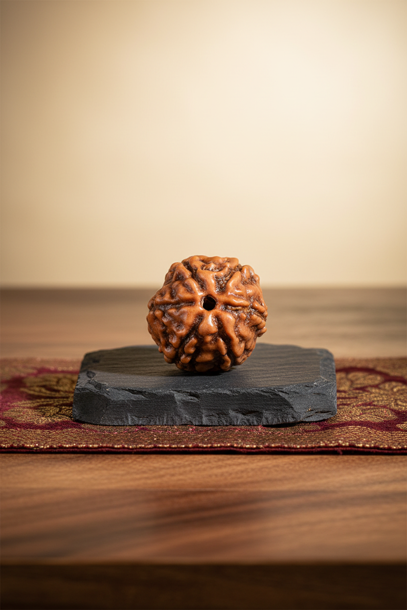 6 Mukhi Premium Java Indonesian Rudraksha Bead 12 mm Small - ManiMonk