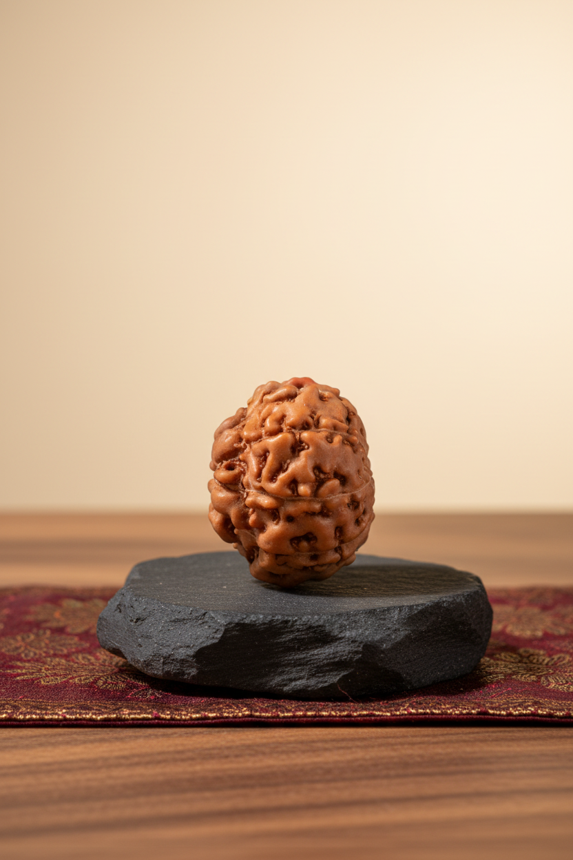 9 Mukhi Java Indonesian Rudraksha Bead 14 mm Small - ManiMonk