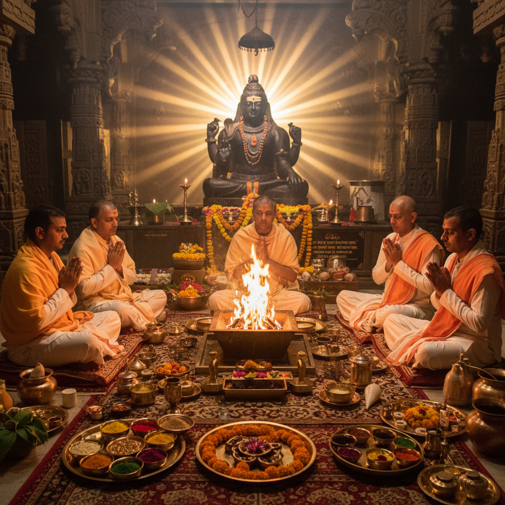 Mahamrityunjaya Mantra Japa and Yajna at Mahakaleshwar Temple Ujjain-125000 Chants