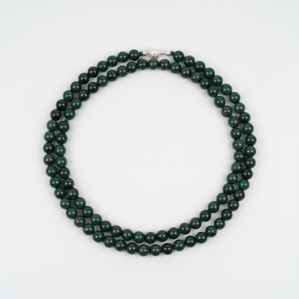 Bloodstone Mala-72+1 Beads (Size: 8 mm)