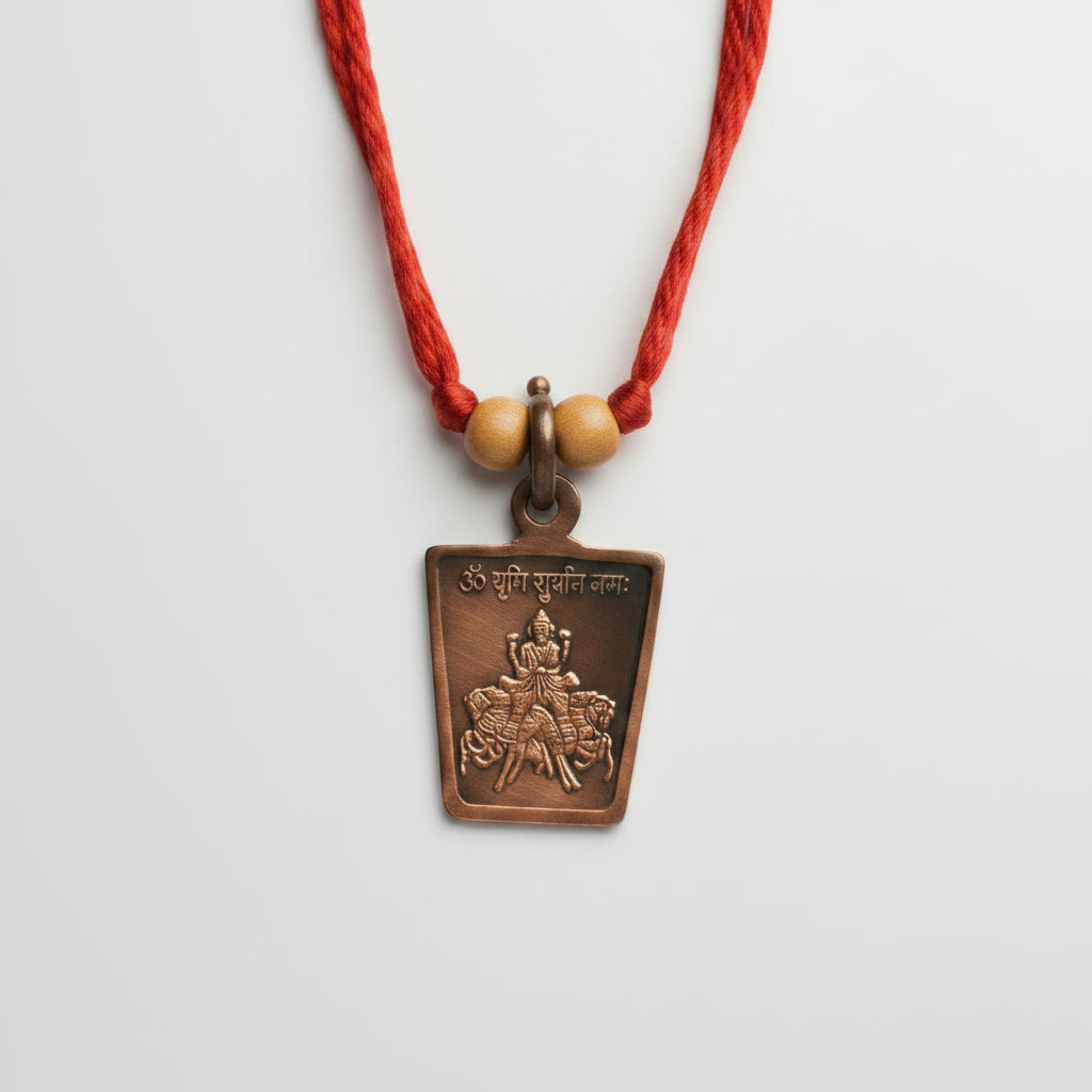 Surya Yantra Copper Locket-With Thread