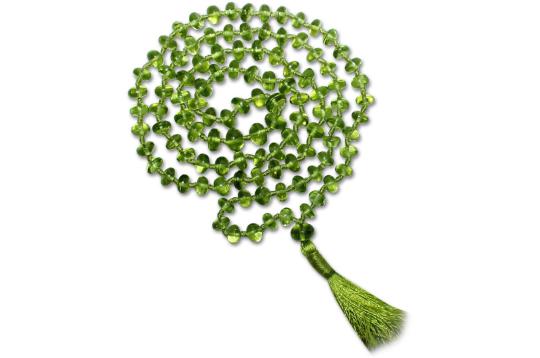 Peridot Mala (6 mm)-108+1 Beads