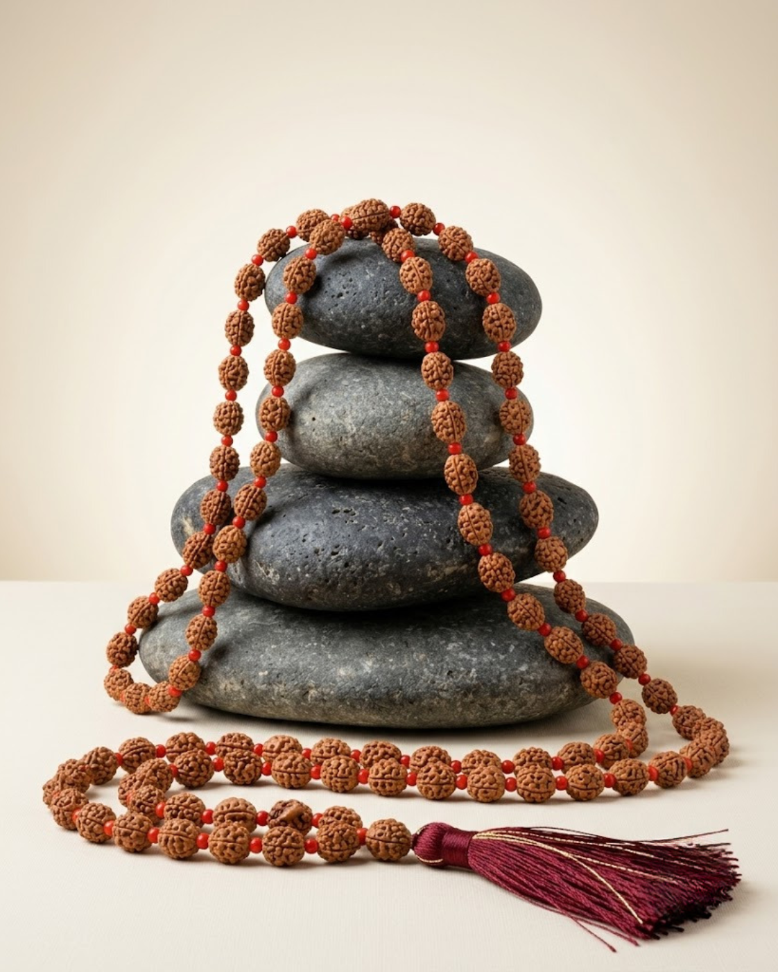2 Mukhi Moon Mala (12 mm)