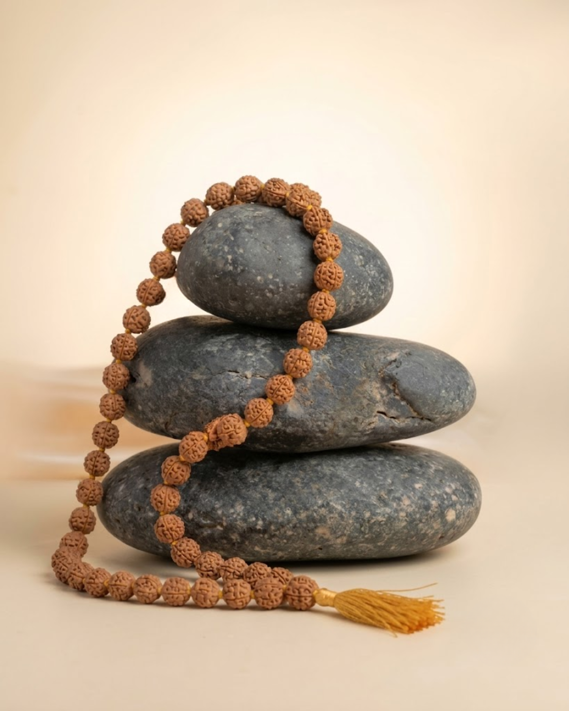5 Mukhi Rudraksha Premium Mala | 108+1 Beads | 10 mm | ManiMonk