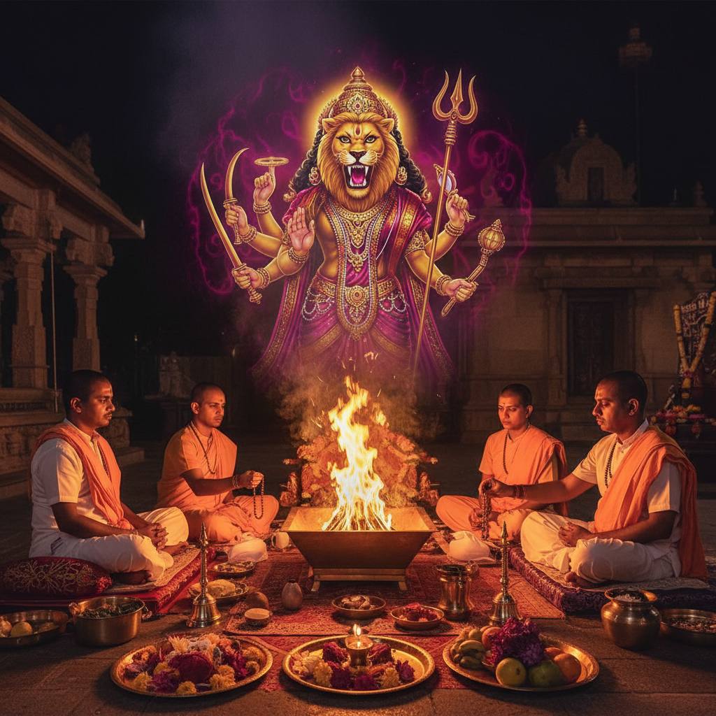 Pratyangira Devi Mantra Japa and Yajna Night Puja-51000 Chants