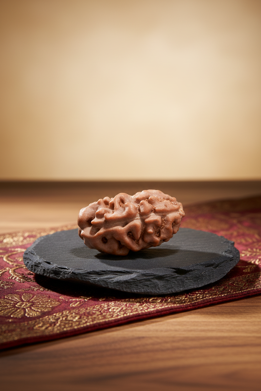 Premium Java Indonesian 2 Mukhi Rudraksha Luxury Photography