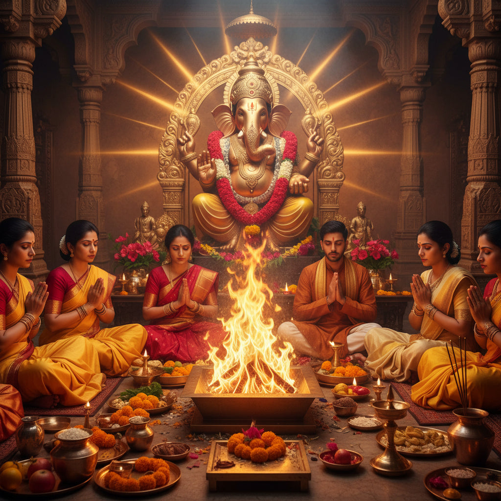 Puja at Durga Temple Monkey Temple Varanasi-Navchandi Patha (9 Times Patha) and Durga Homam