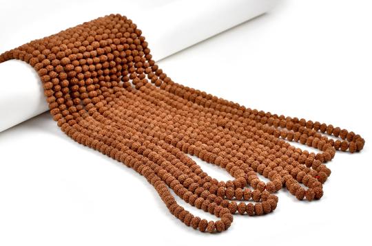 Rare 7 Mukhi Mahalaxmi Mala Button Shape (Set Of 9)-11 mm