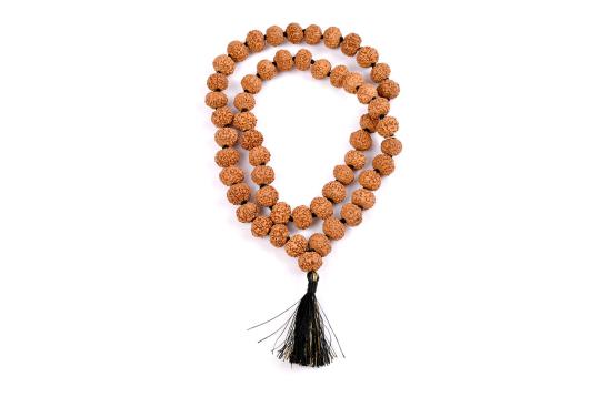 Rare 7 Mukhi Mahalaxmi Mala Button Shape (13 mm)-54+1 Beads
