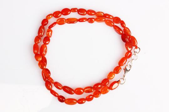 Red Carnelian Oval Mala (7 mm)-108 Beads
