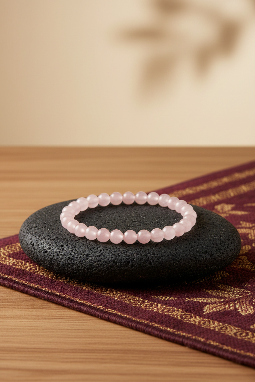 Rose Quartz Bracelet for Women | 6mm Beads