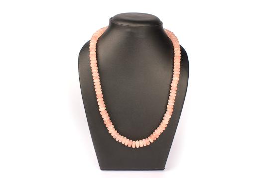 Rose Quartz Necklace (Elliptical Beads)