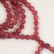 Ruby Faceted Mala 108 + 1 (5 mm)