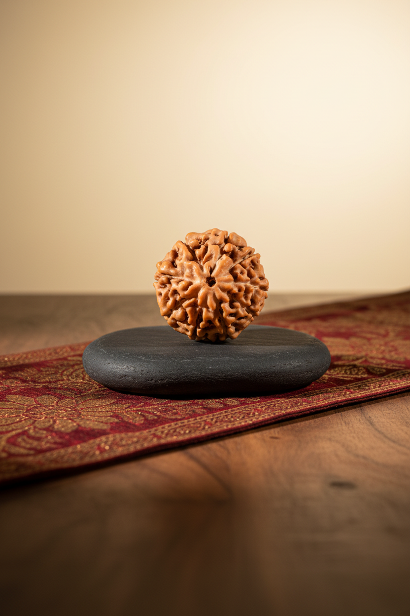 9 Mukhi Premium Java Indonesian Rudraksha Bead 18mm Large - ManiMonk