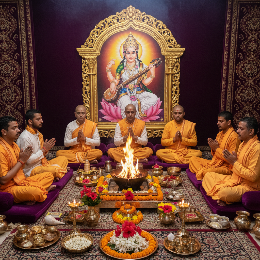 Saraswati Chalisa Paath-1008 Paath