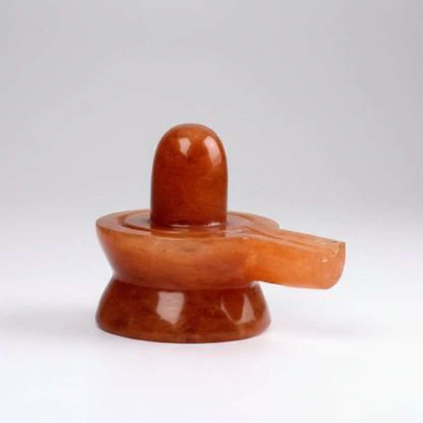 Red Orange Jade Shivling 150 to 160 gms