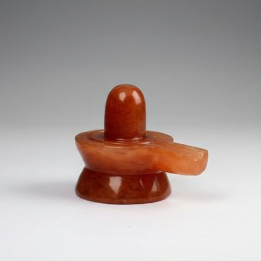 Red Orange Jade Shivling 250 to 260 gms