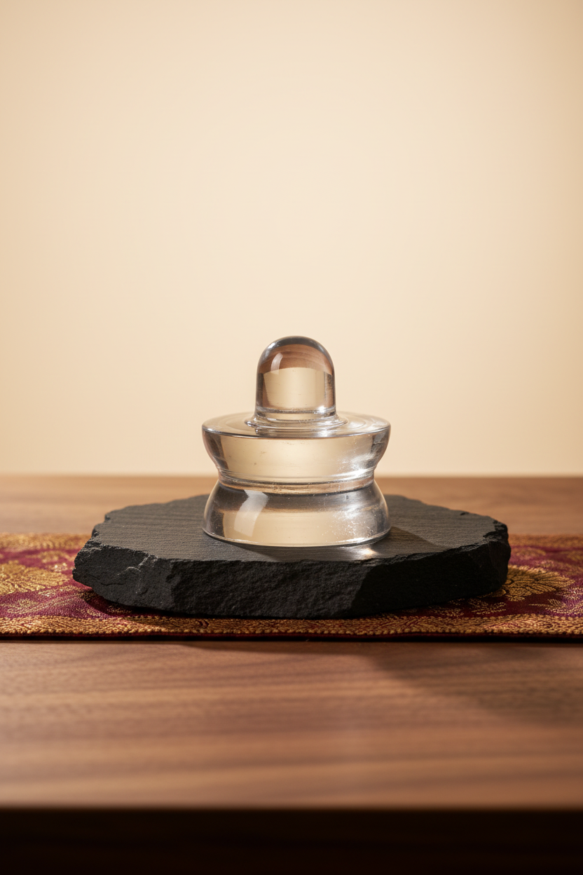 Sphatik Shivling Flat Base – Signature Brand Theme