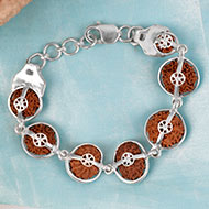 Supreme Kavacham Bracelet (Java)-Large-Silver Basket With Silver Chain