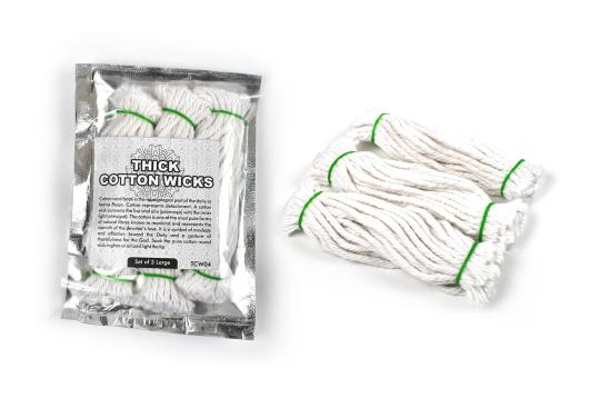 Thick Cotton Wicks-Set of 3 (40 Wicks Each) Regular