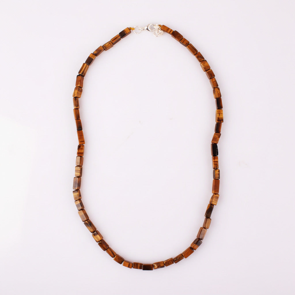 Tiger Eye Box Shape Mala (9 mm)