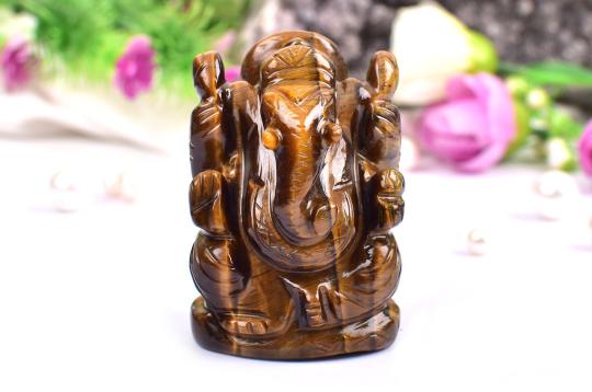 Tiger Eye Ganesh Idol - 116 gms