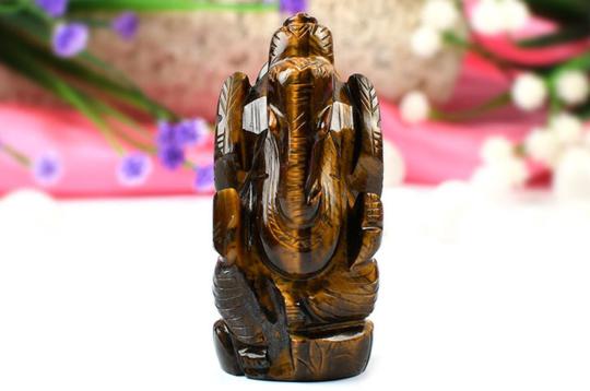 Tiger Eye Ganesh Idol - 84 gms