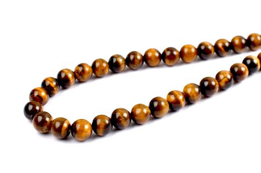 Tiger Eye Round Mala-10 mm-54 Beads