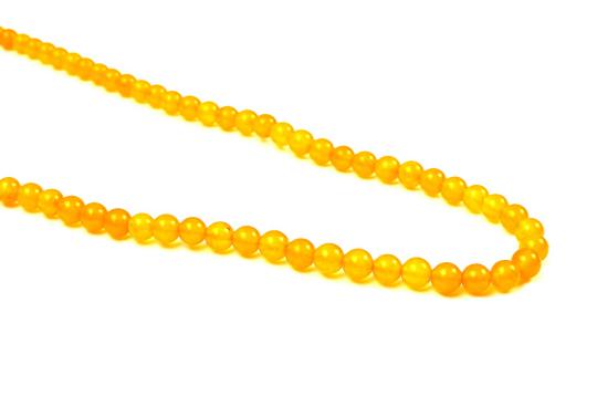Yellow Agate Mala-54 Beads (Size: 8 mm)