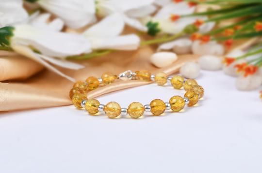 Yellow Citrine Feceted Bracelet