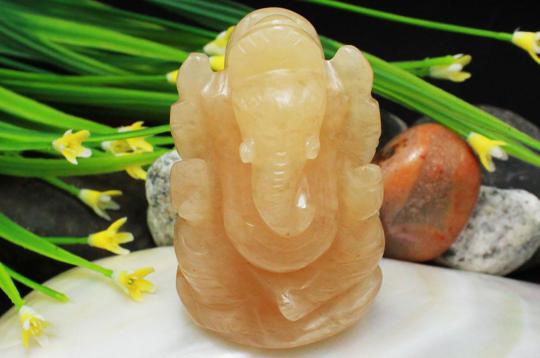 Yellow Jade Ganesh Idol - 74 gms