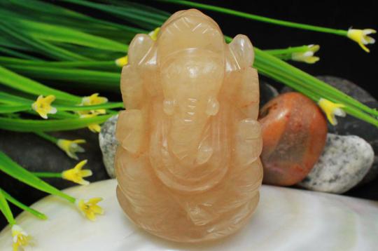 Yellow Jade Ganesh Idol - 81 gms