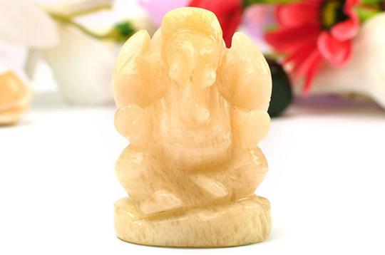 Yellow Jade Ganesh Idol - 90 gms